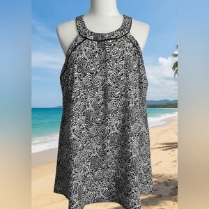 Land’s End Plus Size 22W Chlorine Resistant Swim Dress with  Adjustable Straps